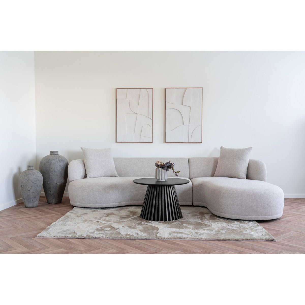 
Table basse ronde design « Osakka » - Chêne noir / Ø 70 cm