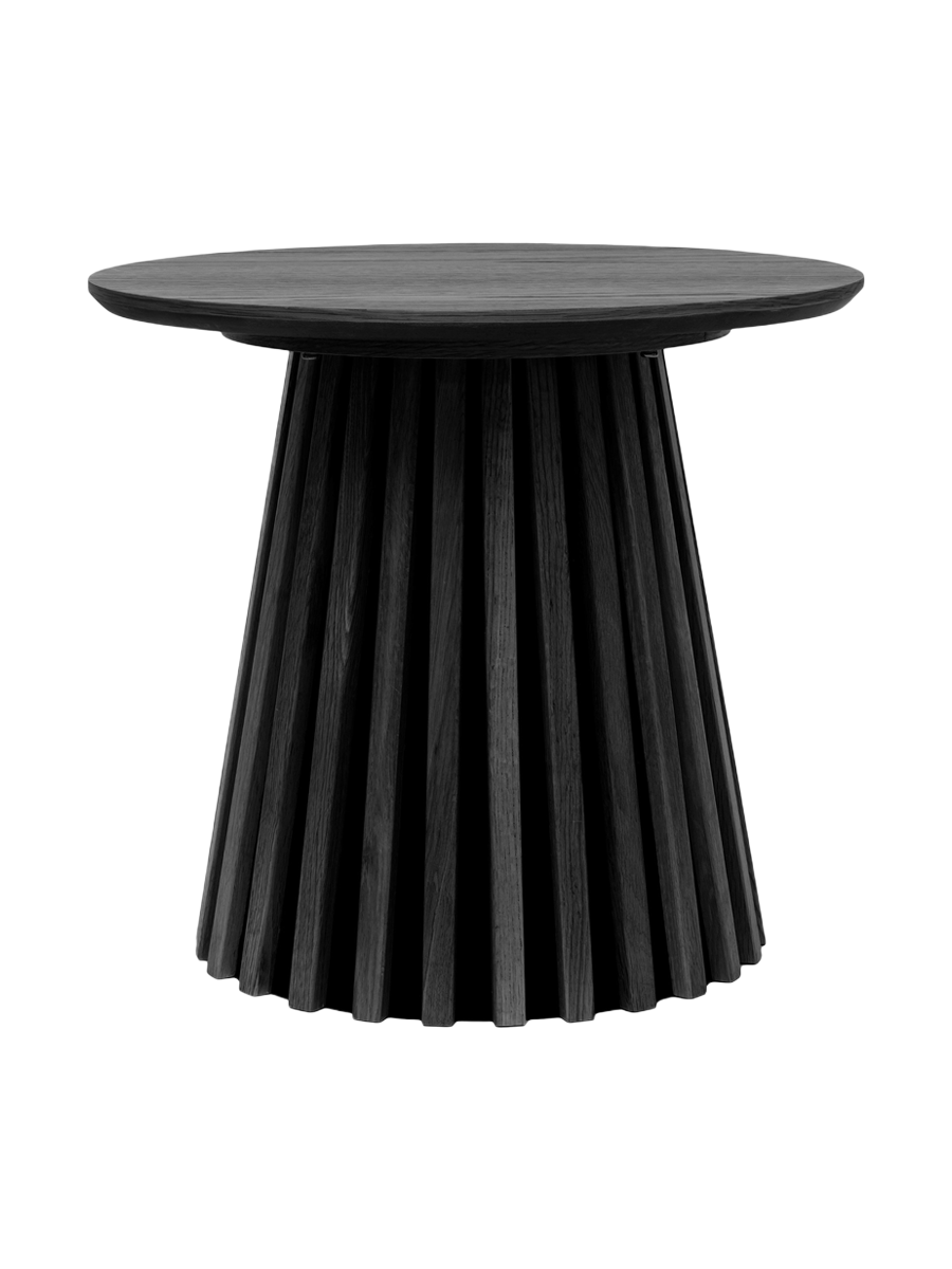 
Table basse ronde design « Osakka » - Chêne noir / Ø 50 cm