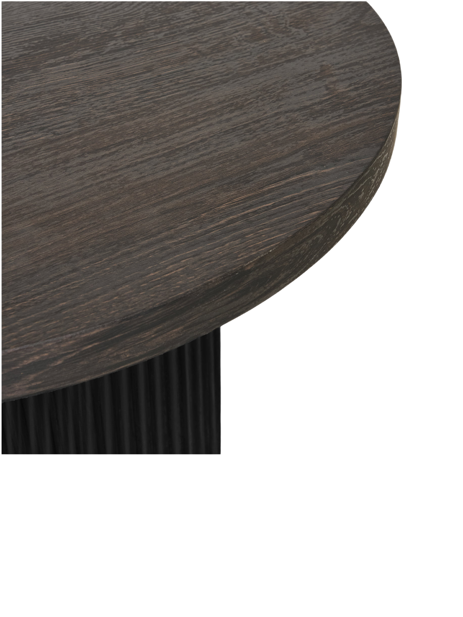 
Tavolino laterale di design rotondo «Metey» - Nero