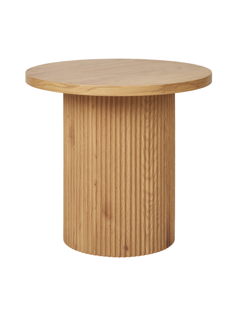 
Tavolino laterale di design rotondo «Metey» - Naturale