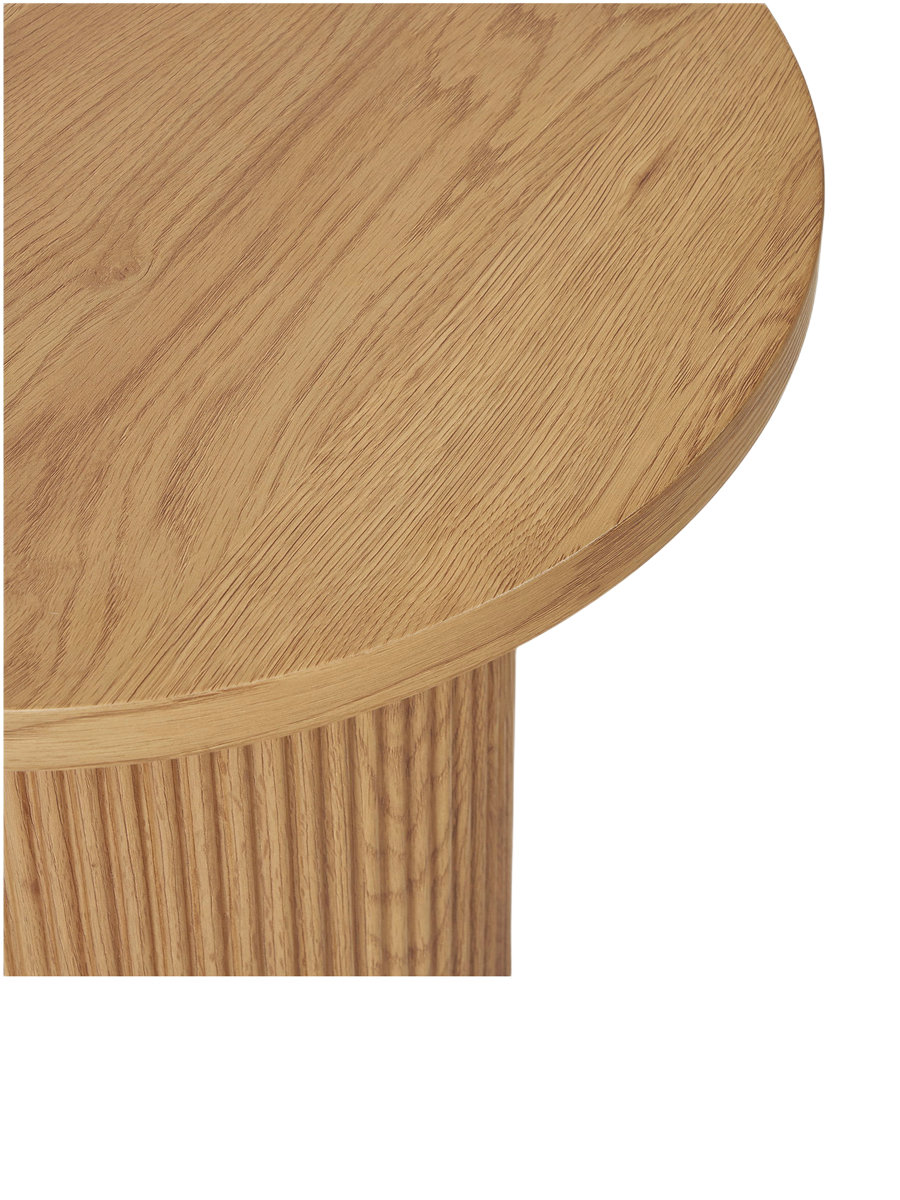 
Tavolino laterale di design rotondo «Metey» - Naturale