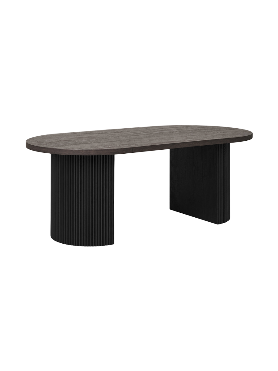 
Tavolino da salotto di design ovale «Metey» - Nero