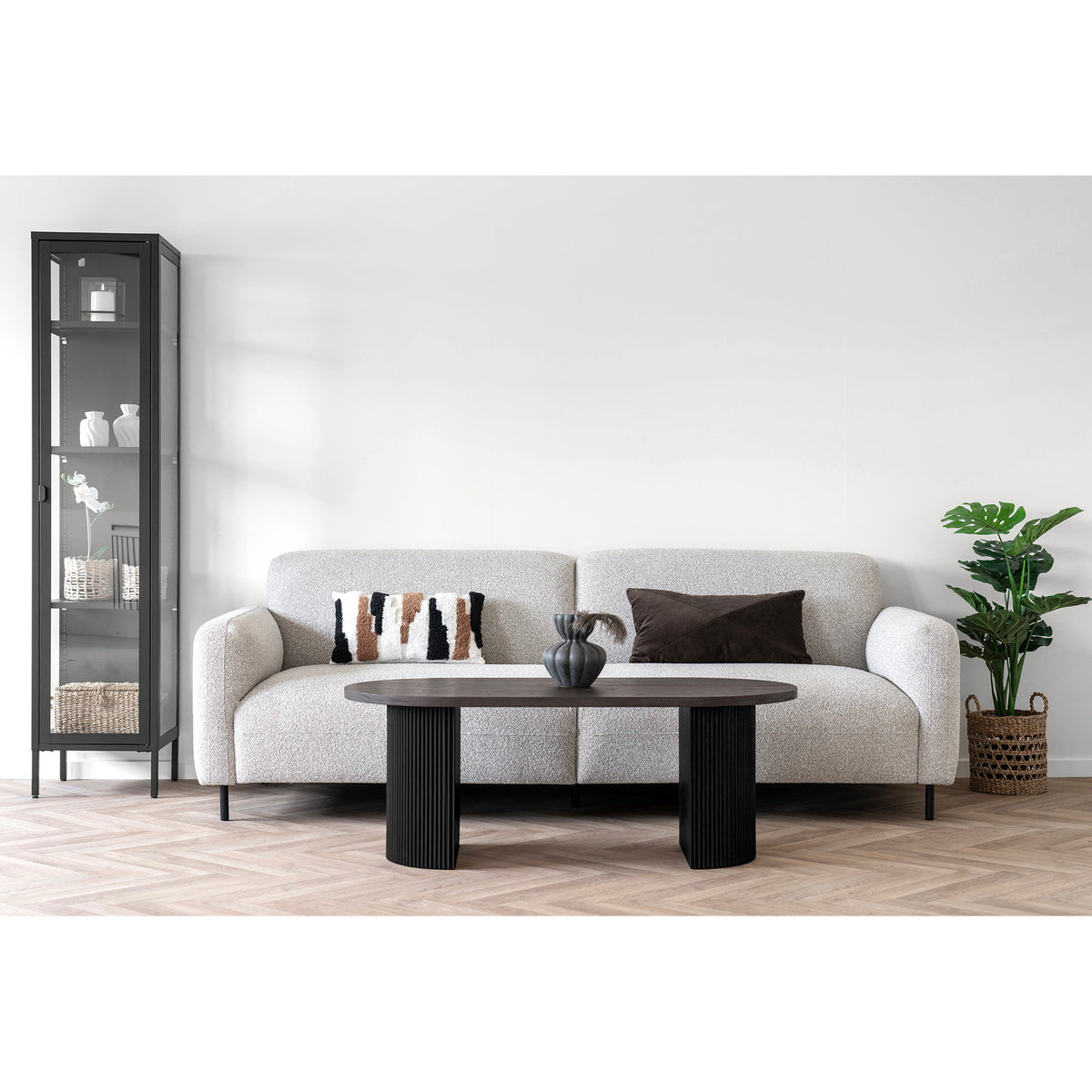 
Tavolino da salotto di design ovale «Metey» - Nero