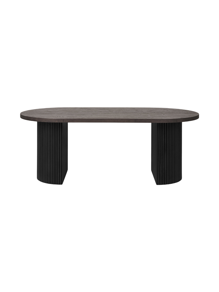 
Tavolino da salotto di design ovale «Metey» - Nero