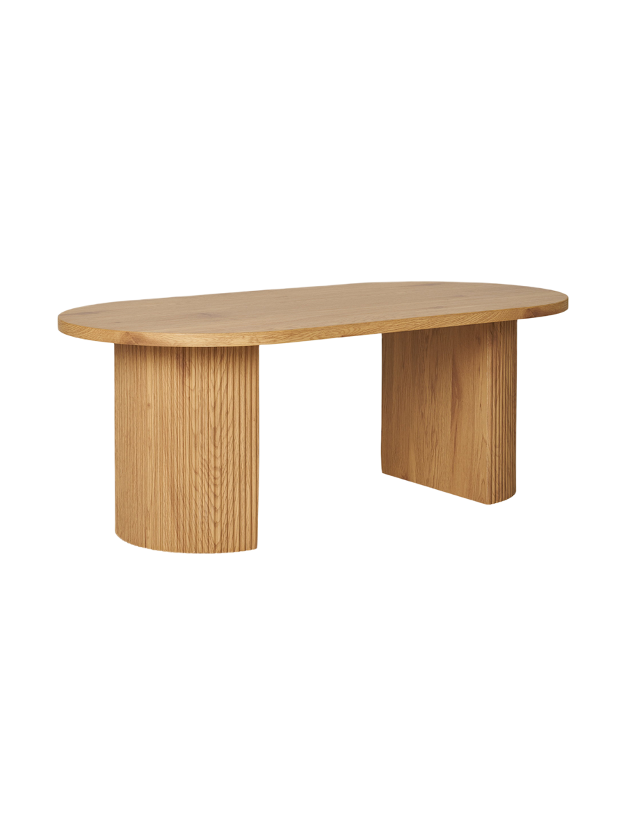 
Tavolino da salotto di design ovale «Metey» - Naturale