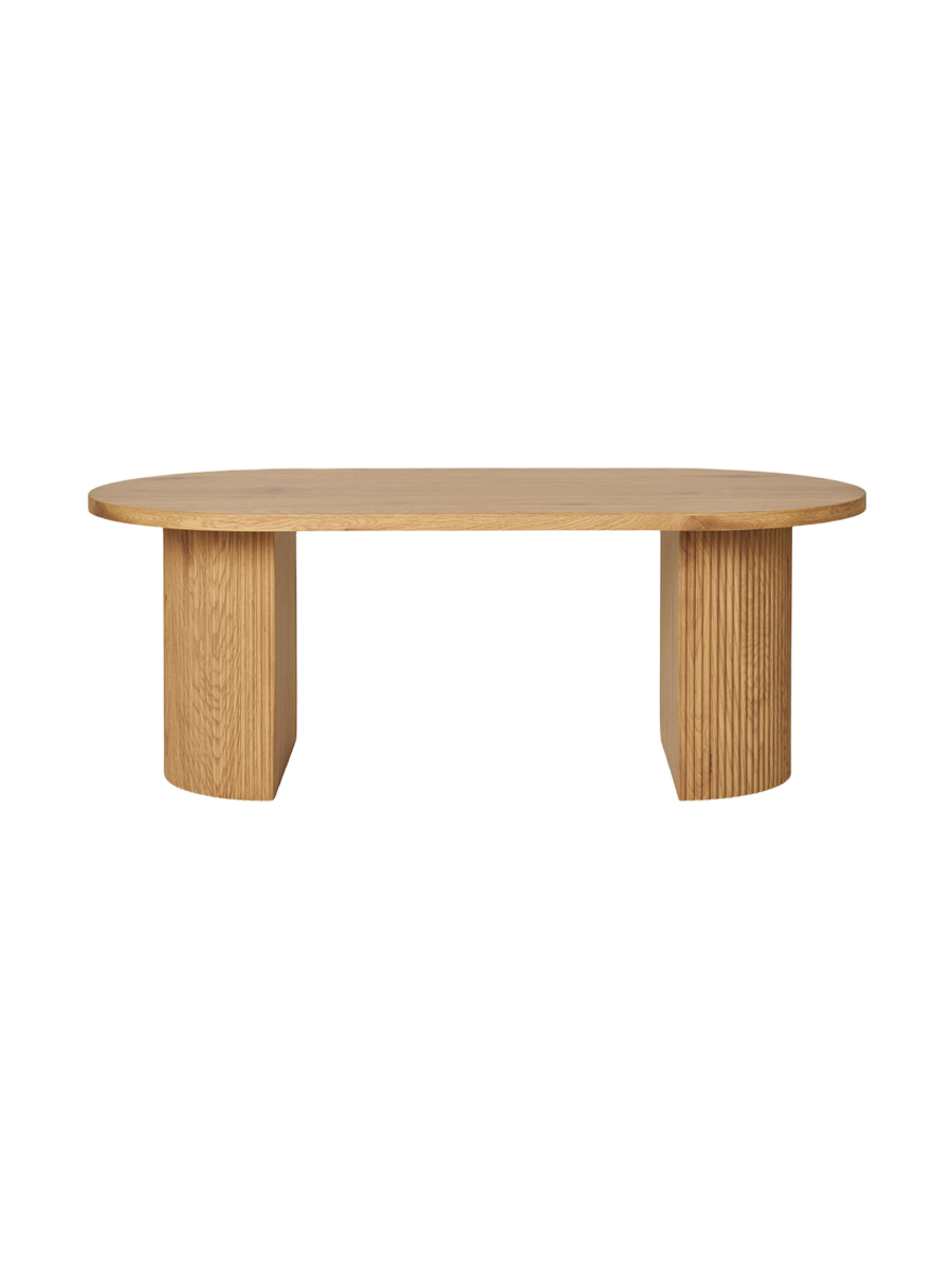 
Table basse ovale design « Metey » - Naturel