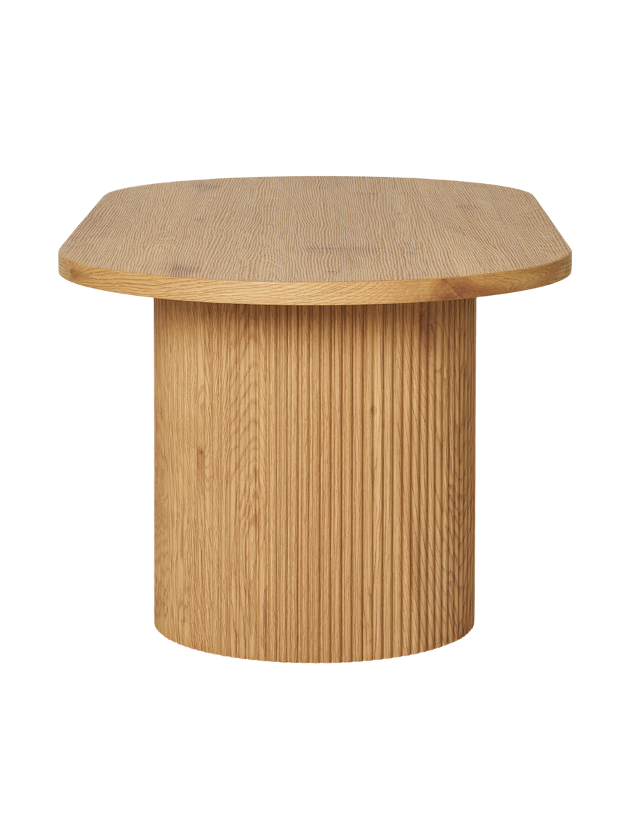 
Table basse ovale design « Metey » - Naturel