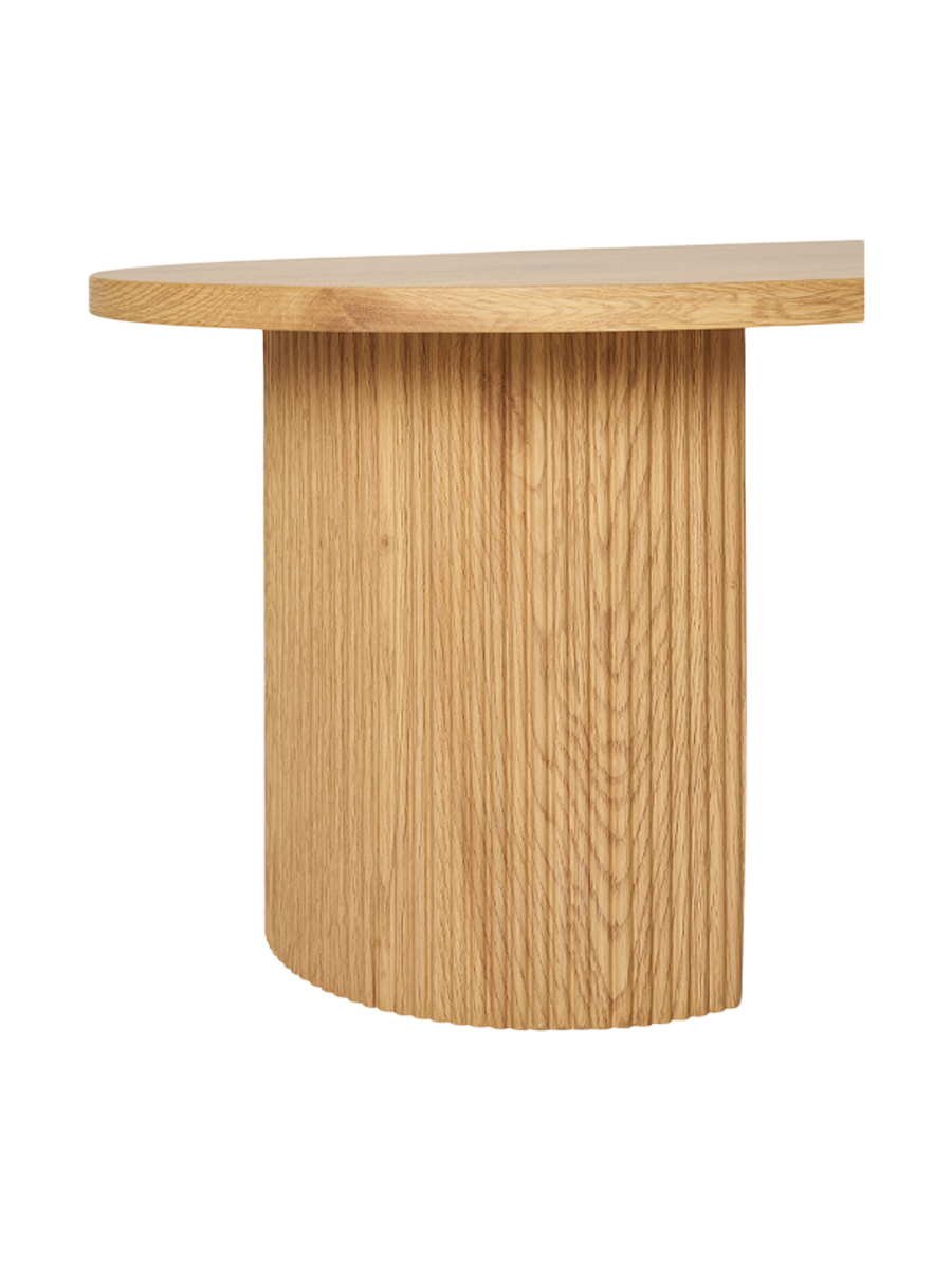 
Table basse ovale design « Metey » - Naturel