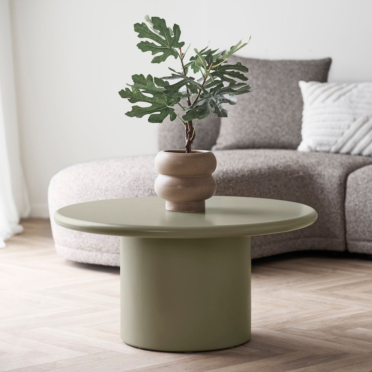 
Tavolino da salotto di design rotondo «Nagano» - Verde