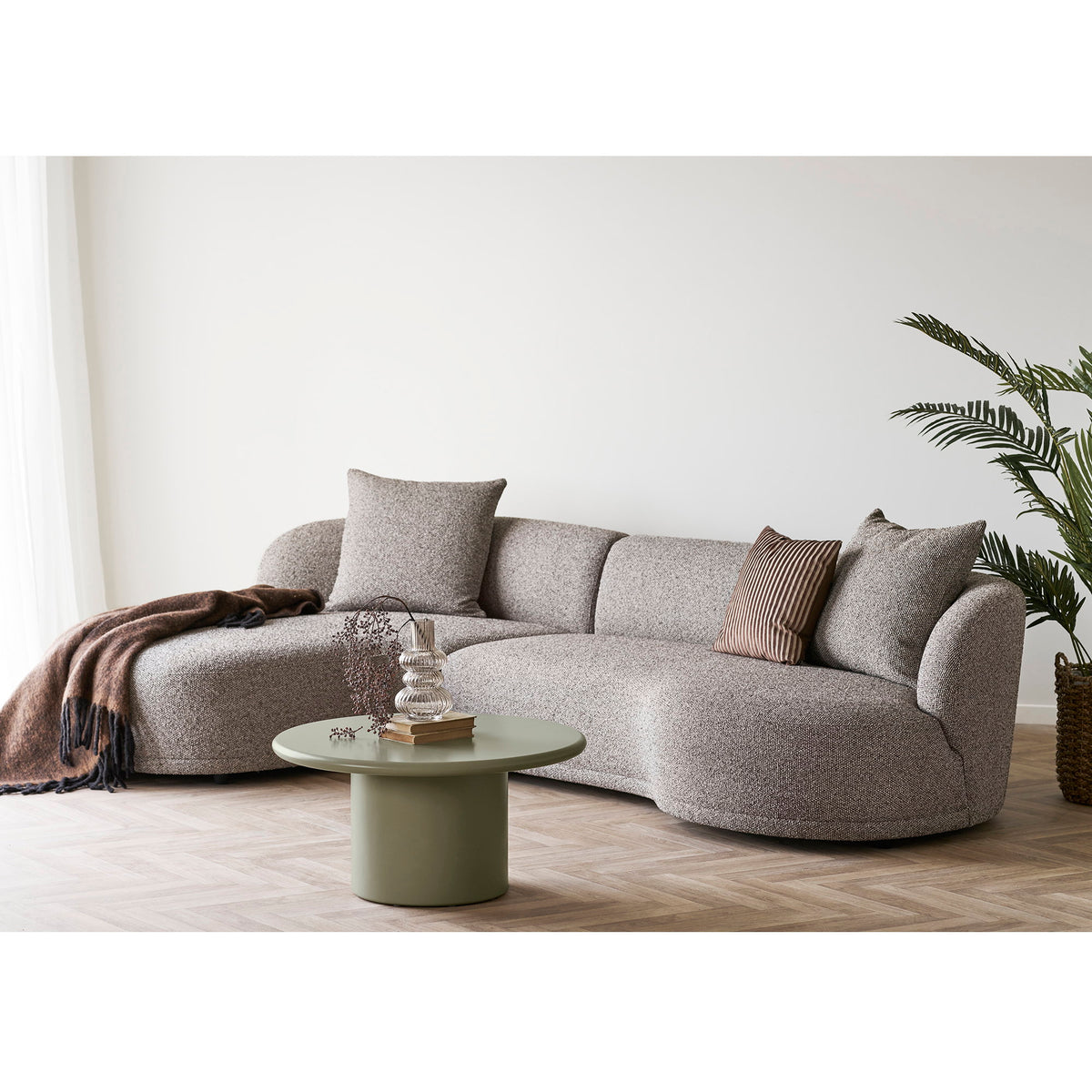 
Tavolino da salotto di design rotondo «Nagano» - Verde