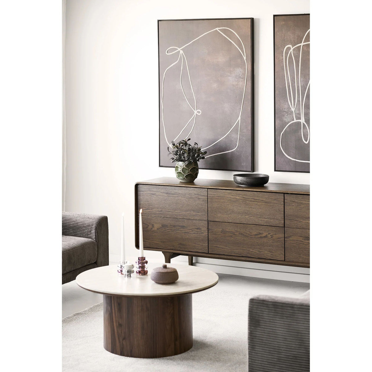 
Tavolino da salotto rotondo di design «Bowen»