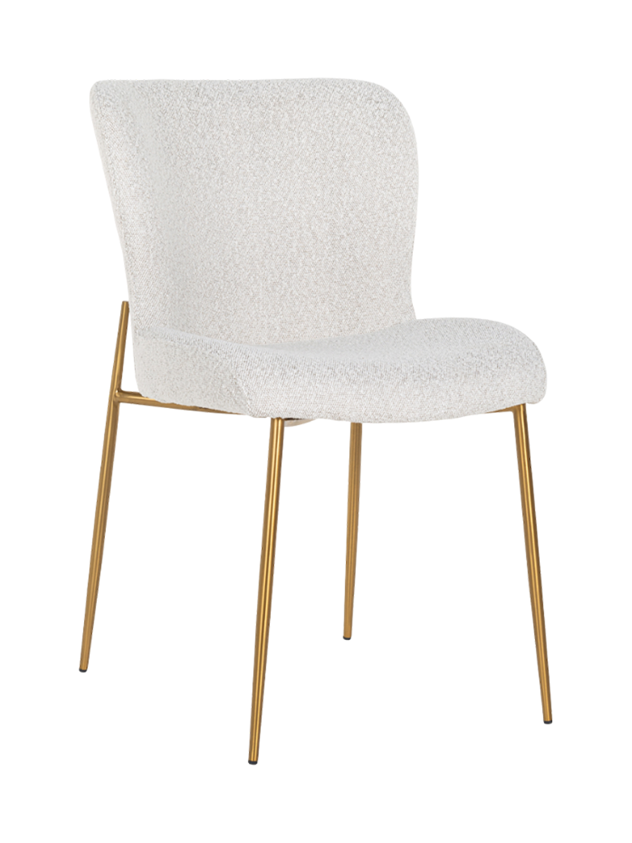 
Chaise design de haute qualité "Odessa" (lot de 2) - Bouclé blanc