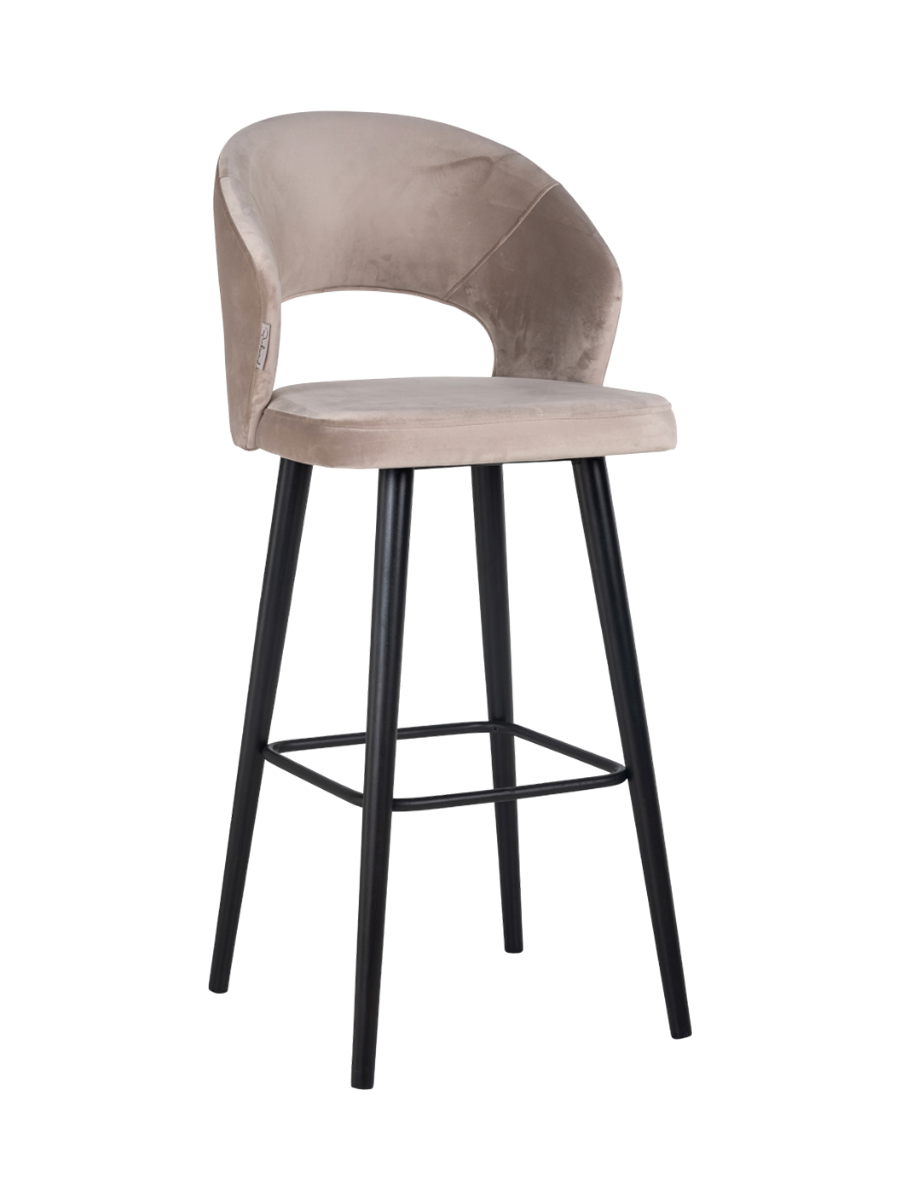 
Sgabello da bar di design di alta qualità «Savoy» - Velluto Beige / Altezza del sedile 82 cm
