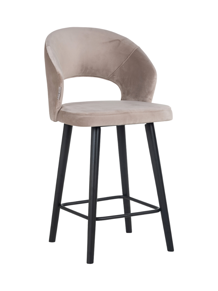 
Sgabello da bar di design di alta qualità «Savoy» - Velluto Beige / Altezza del sedile 68 cm