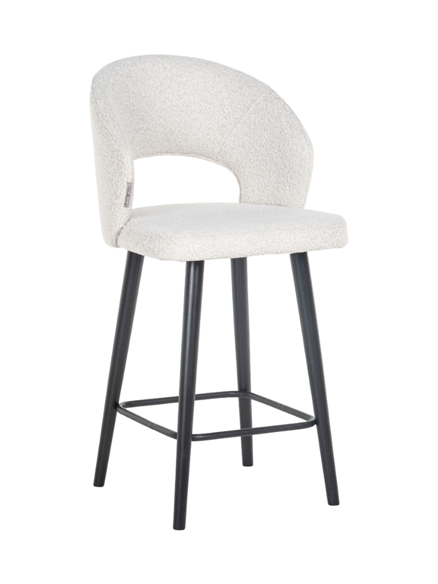 
Sgabello da bar di design di alta qualità «Savoy» - Bouclé Bianco / Altezza del sedile 68 cm