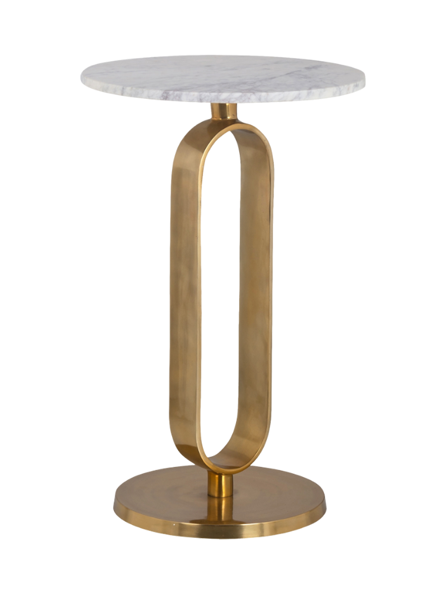 
Design Beistelltisch „Celine“ mit Marmor-Tischplatte