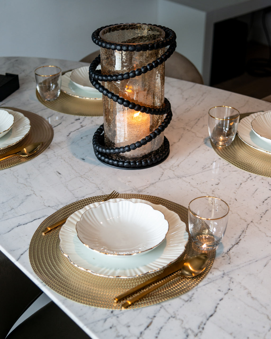 
Grosses Design Windlicht „Edison“