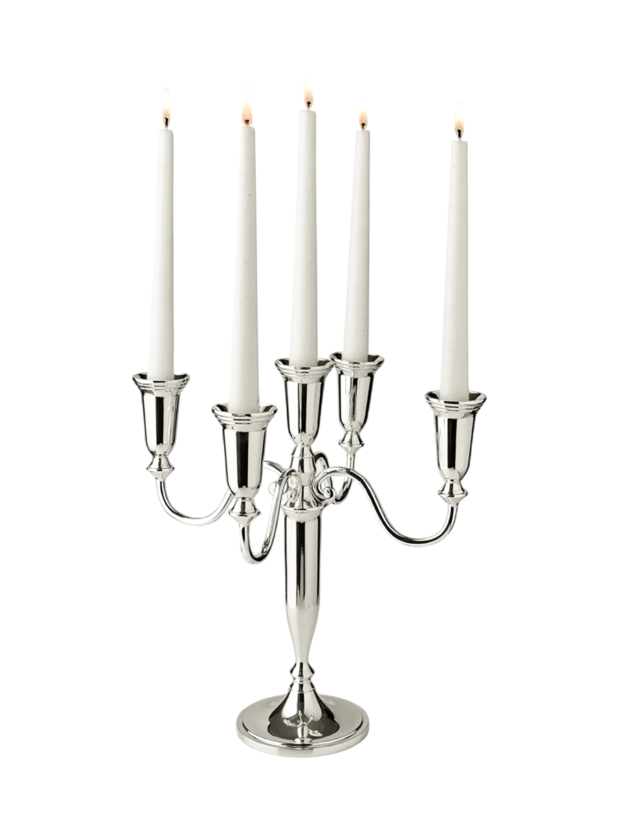 
"Venezia" Designer Candle Holder - elegantly silver-plated and tarnish-protected