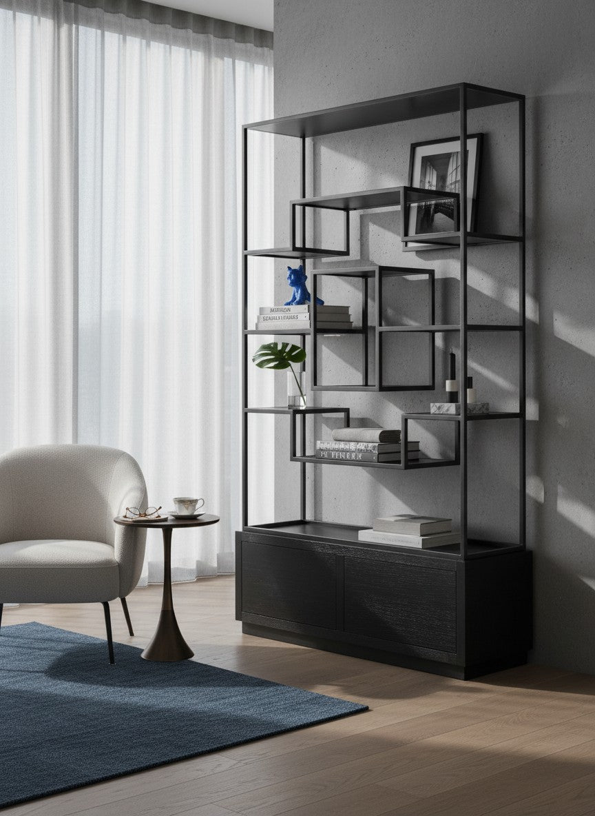 
Grosser Design Regal „Bonvoy“ - Schwarz