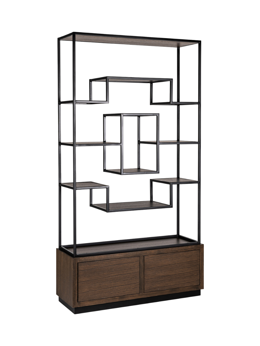 
Grosser Design Regal „Bonvoy“ - Dunkelbraun