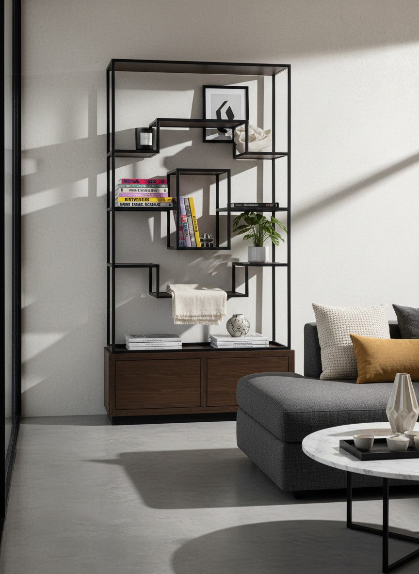 
Grosser Design Regal „Bonvoy“ - Dunkelbraun