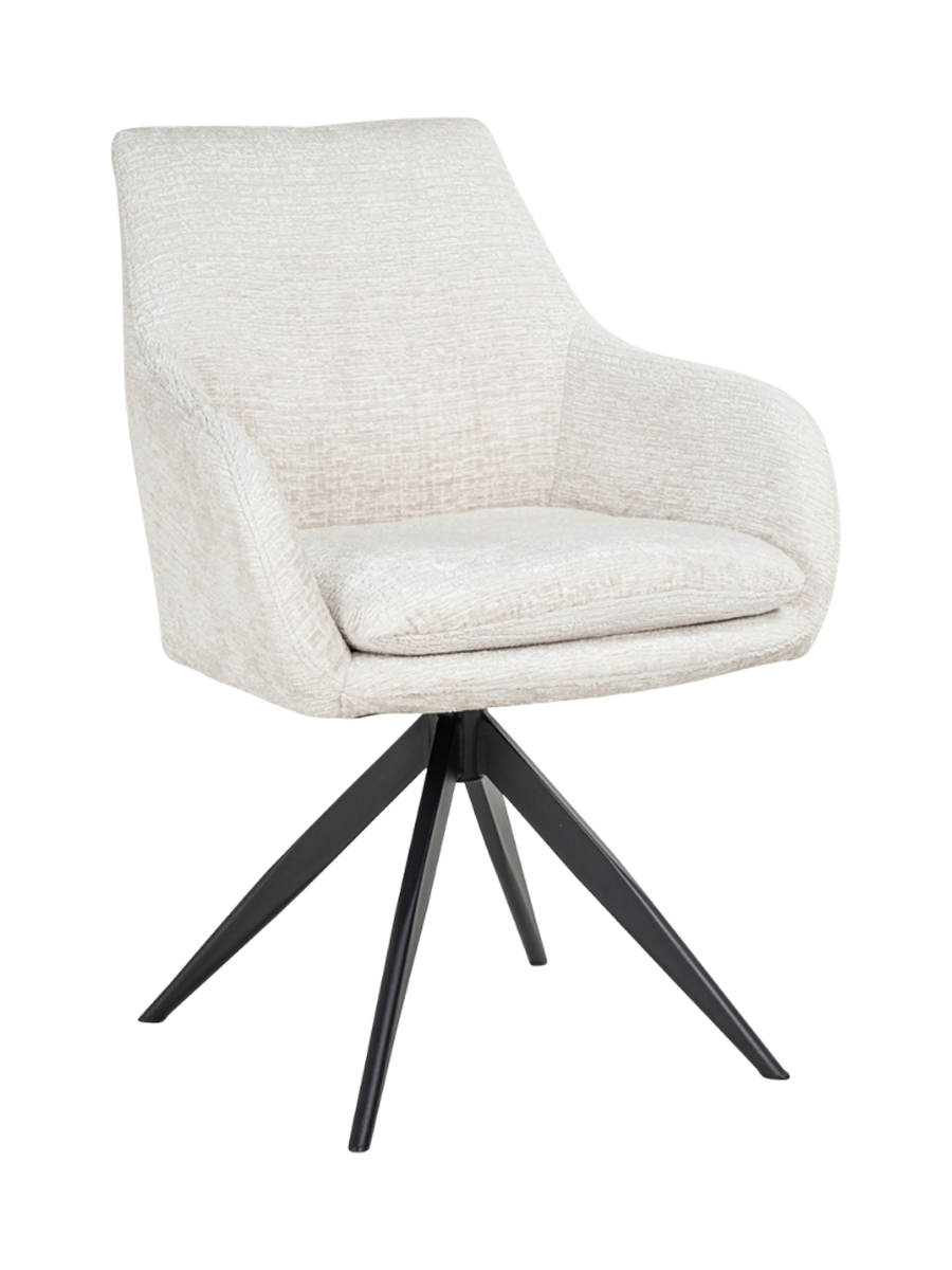 
Swivel Design Dining Chair "Lisonne" - Cream