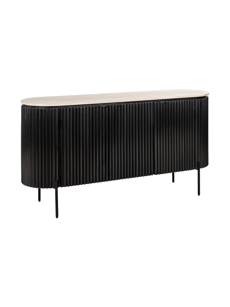 
Madia di design «Hampton» con piano di copertura in travertino