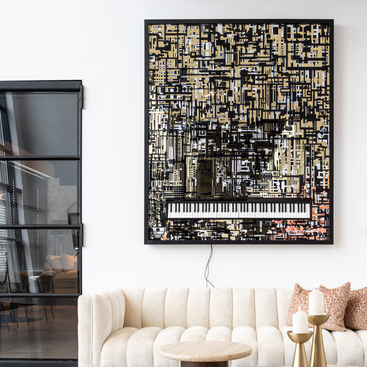 
Design picture and piano "Playing Piano" 188 x 158 cm