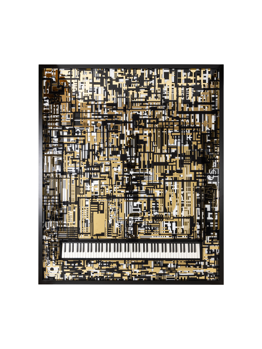 
Design picture and piano "Playing Piano" 188 x 158 cm