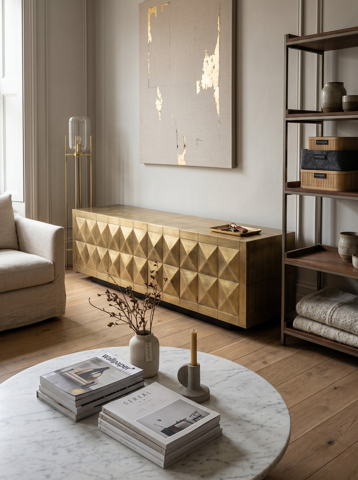 
Grande mobile basso di design «Collada» - 4 ante
