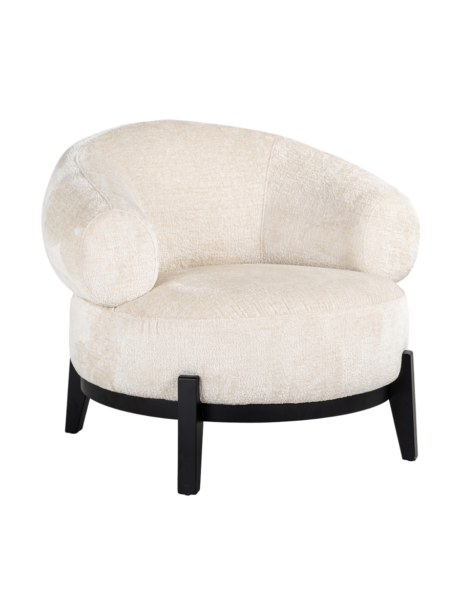 
Fauteuil design de qualité « Montana » - Chenille blanc