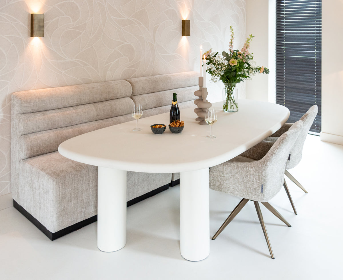 
Ovaler Design Esstisch „Bloomstone“, verschiedene Grössen - 235 x 120 cm