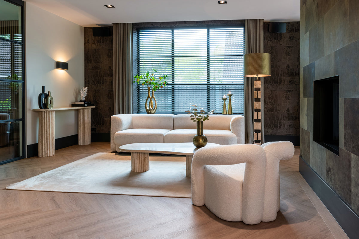 
Grosser Design Couchtisch „La Cantera“ aus Travertin 150 x 80 cm