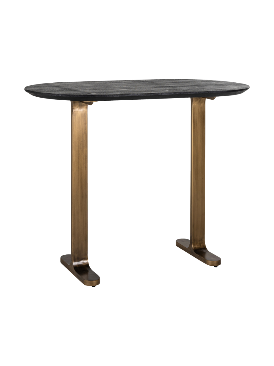 
Grosser Design Massivholz Bartisch „Revelin“ - Schwarz