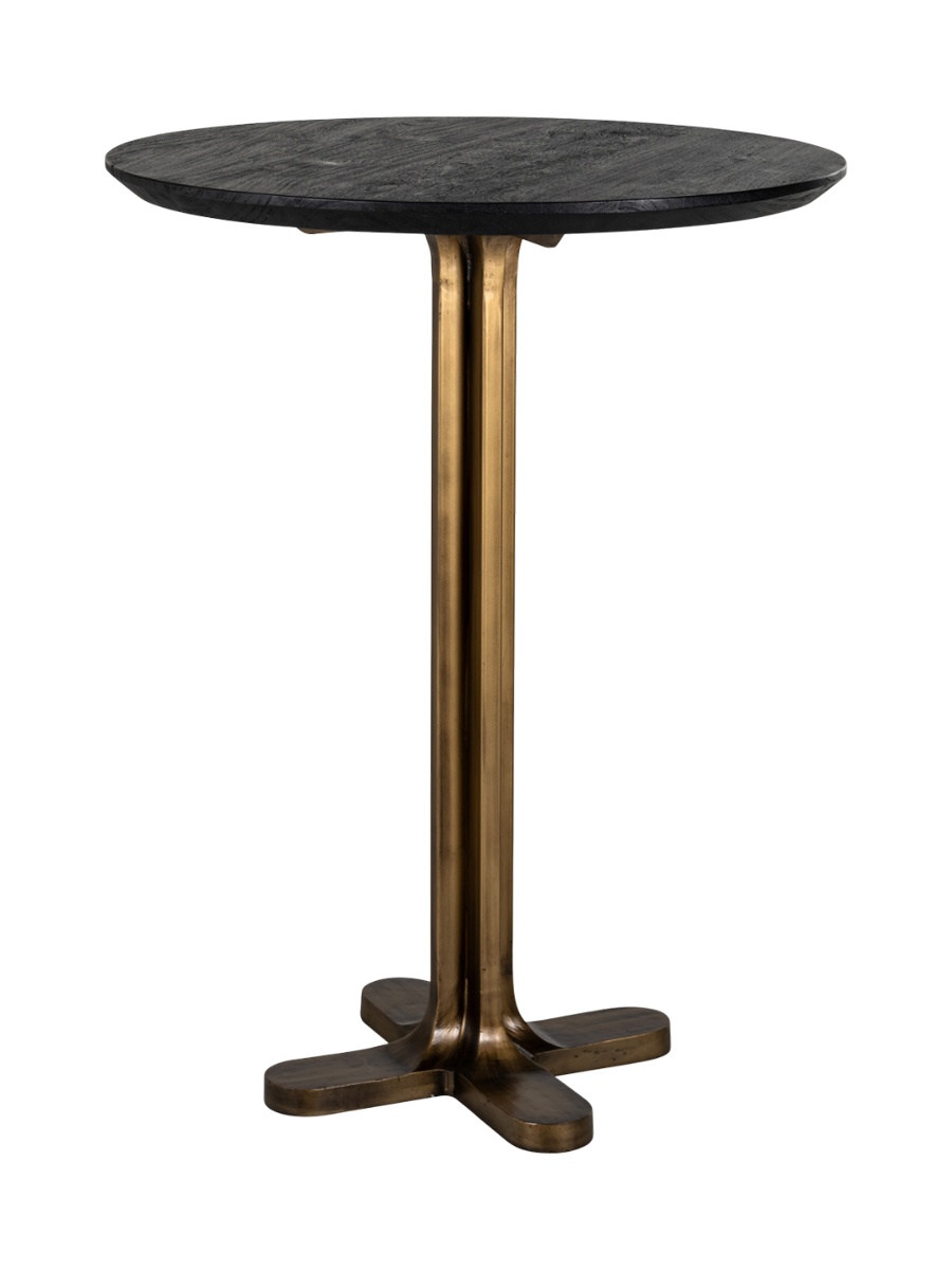 
Design Massivholz Bartisch „Revelin“ Ø 81 cm - Schwarz