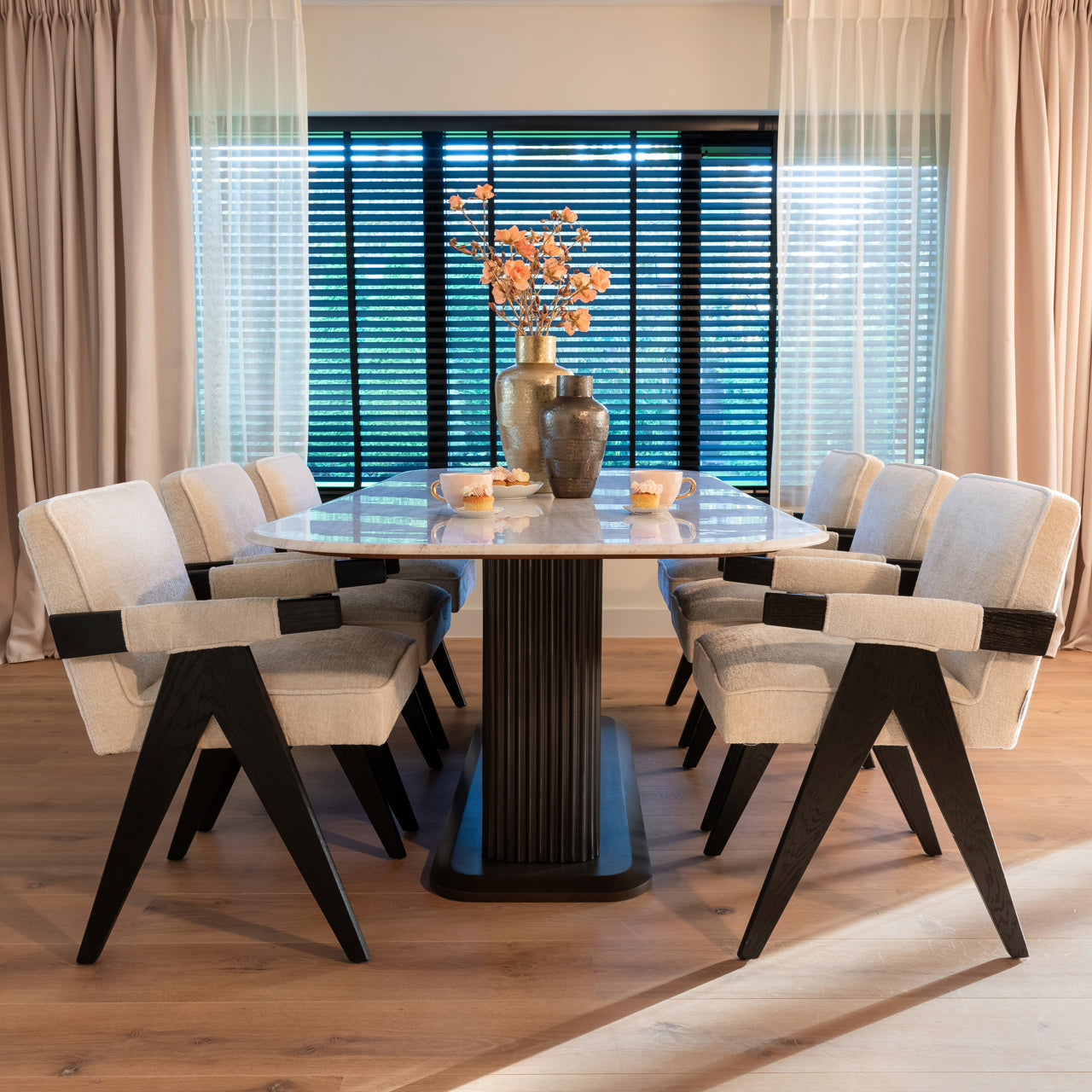 
Oval Marble Design Dining Table "Mayfield" 230 x 100 cm