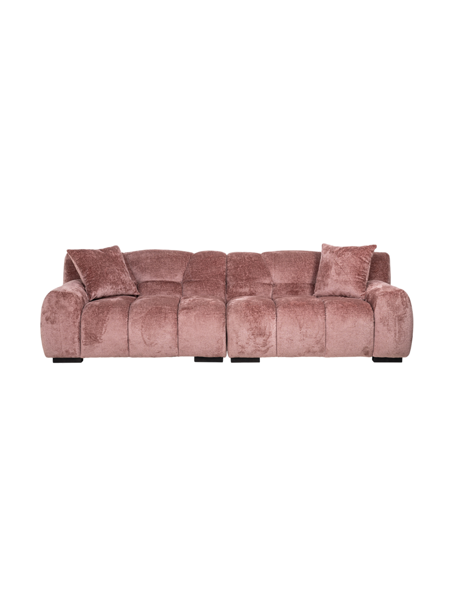 
Exklusives 4-Sitzer Designsofa „Charelle“ - Rose Chenille