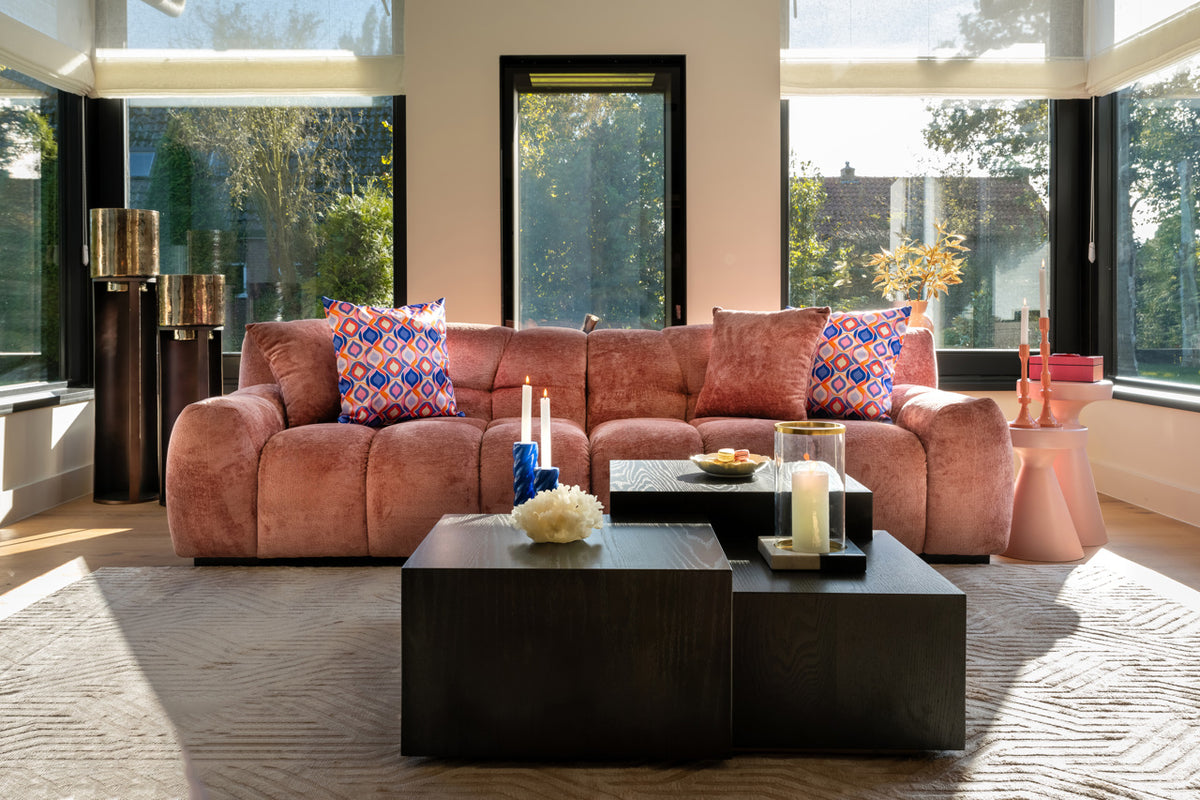 
Exklusives 4-Sitzer Designsofa „Charelle“ - Rose Chenille