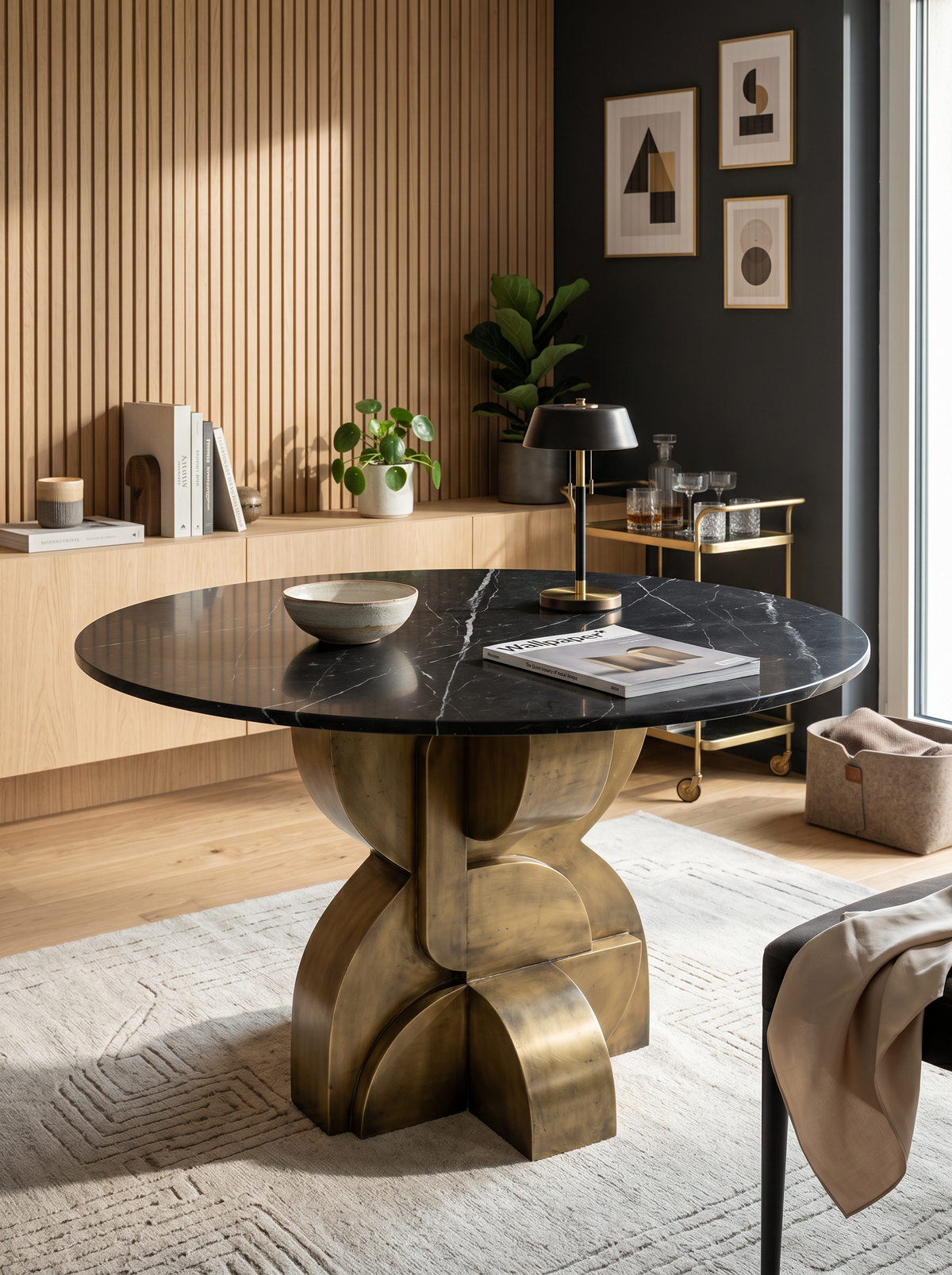 
Tavolo da pranzo in marmo dal design „Maddox“ Ø 130 cm