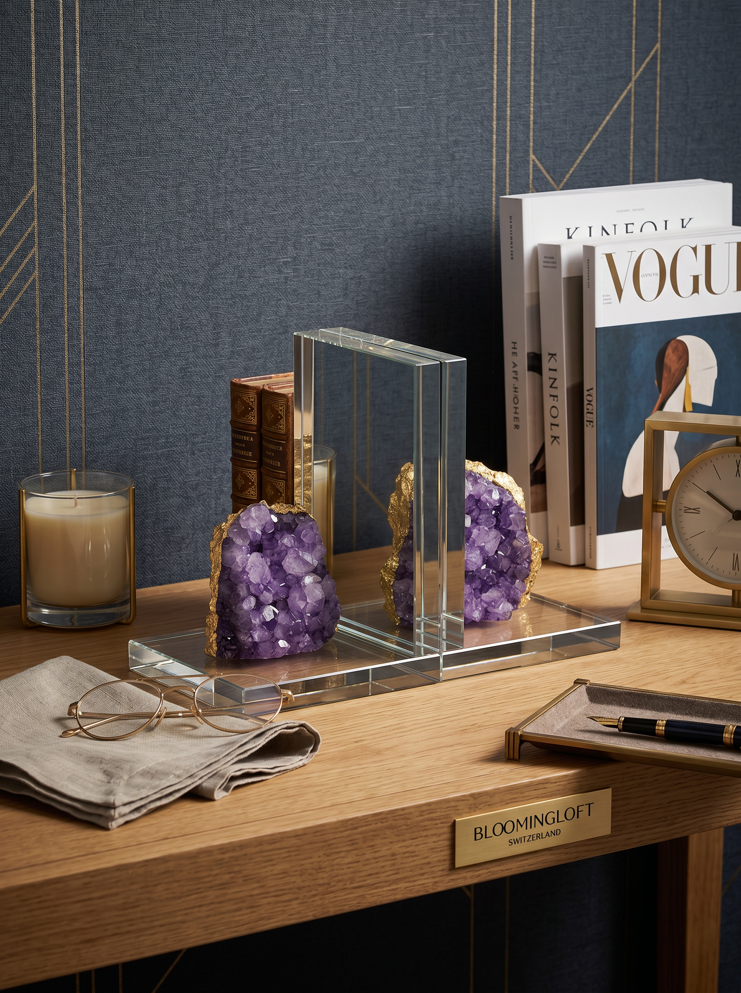 
Serre-livres design « Agate »