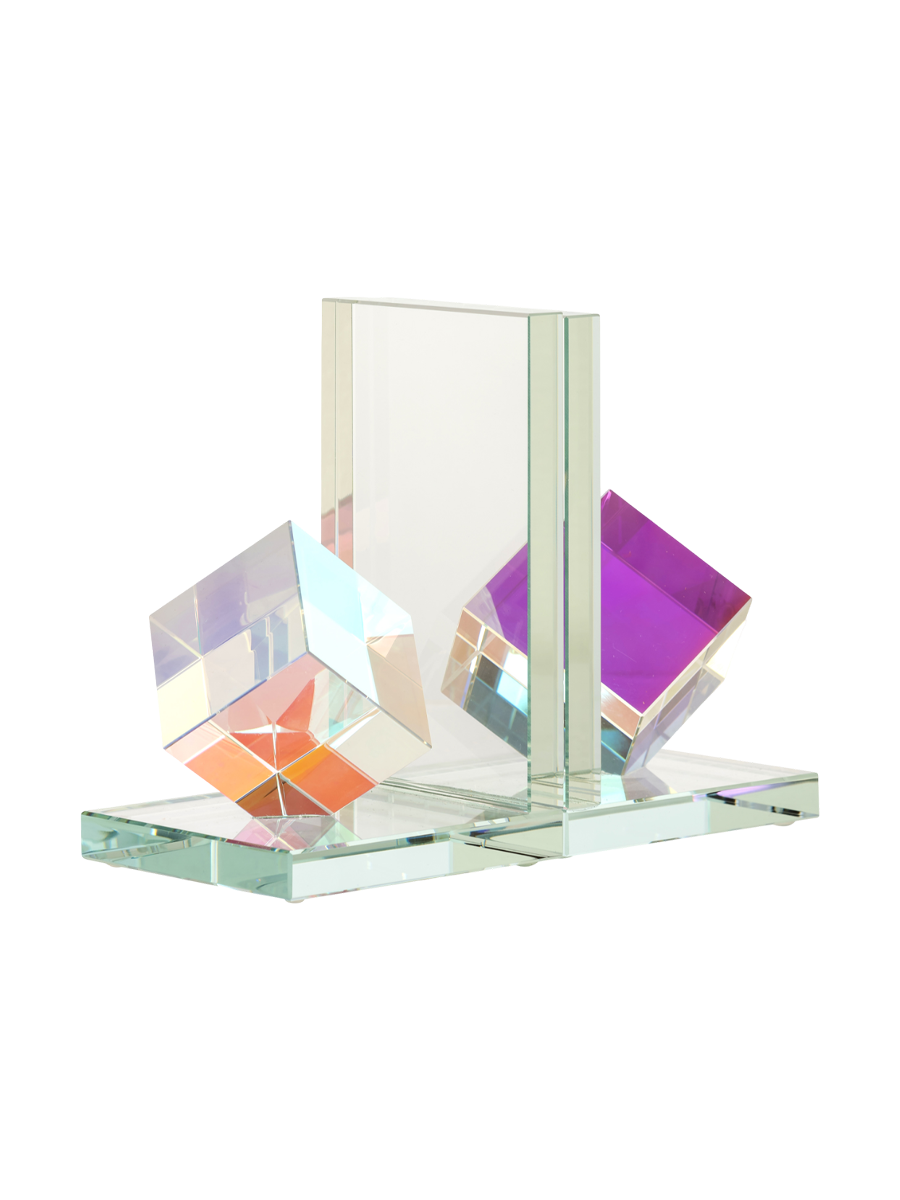 
Serre-livres en cristal, design « Blocks »