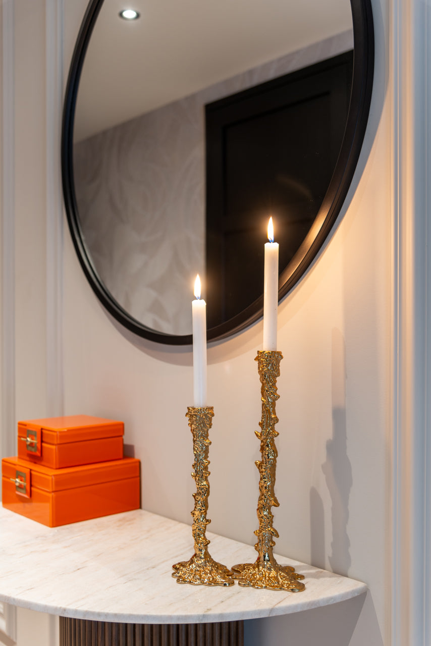 
Boîte à bijoux design en verre « Bodine » - Moyen, 17 x 17 cm / Orange