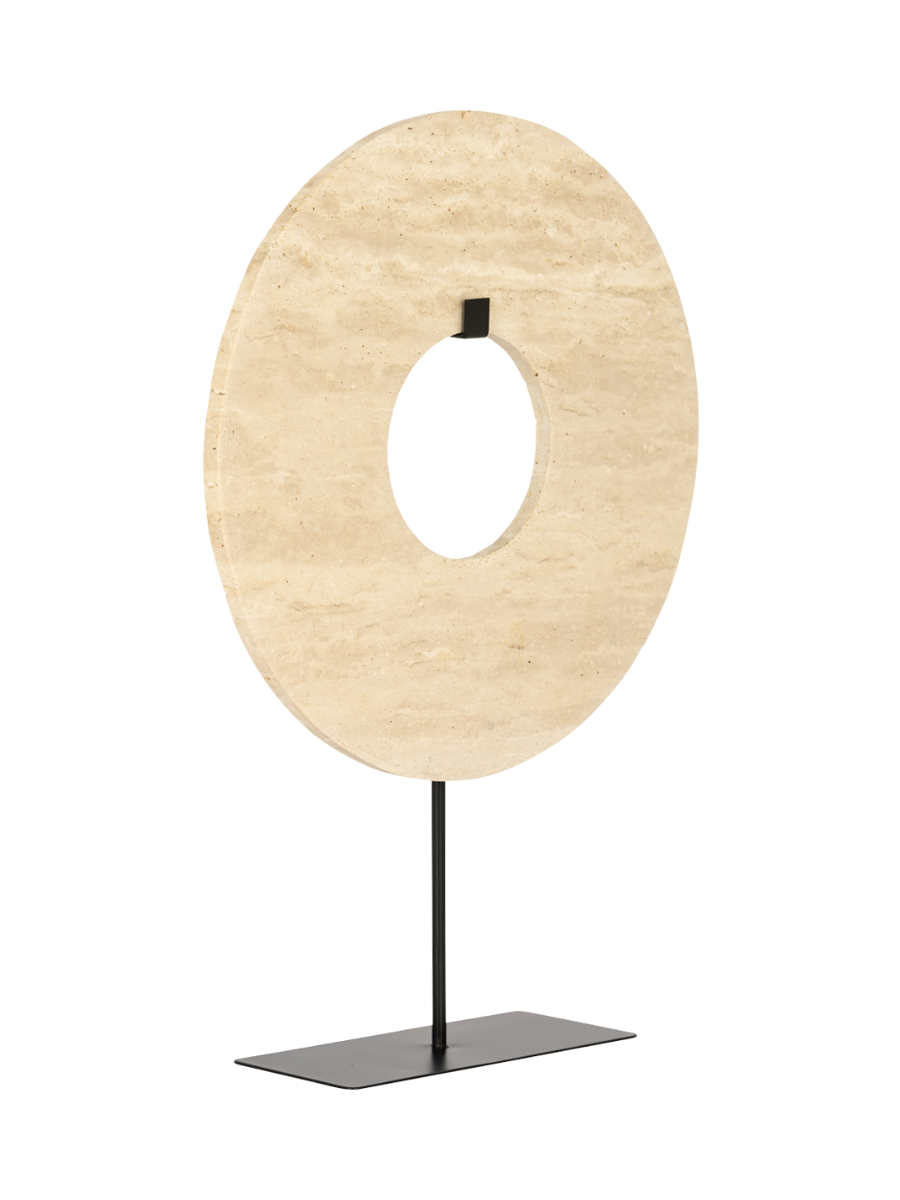
Oggetto decorativo di design «Manou» in travertino - Grande, Ø 30 x 42 cm