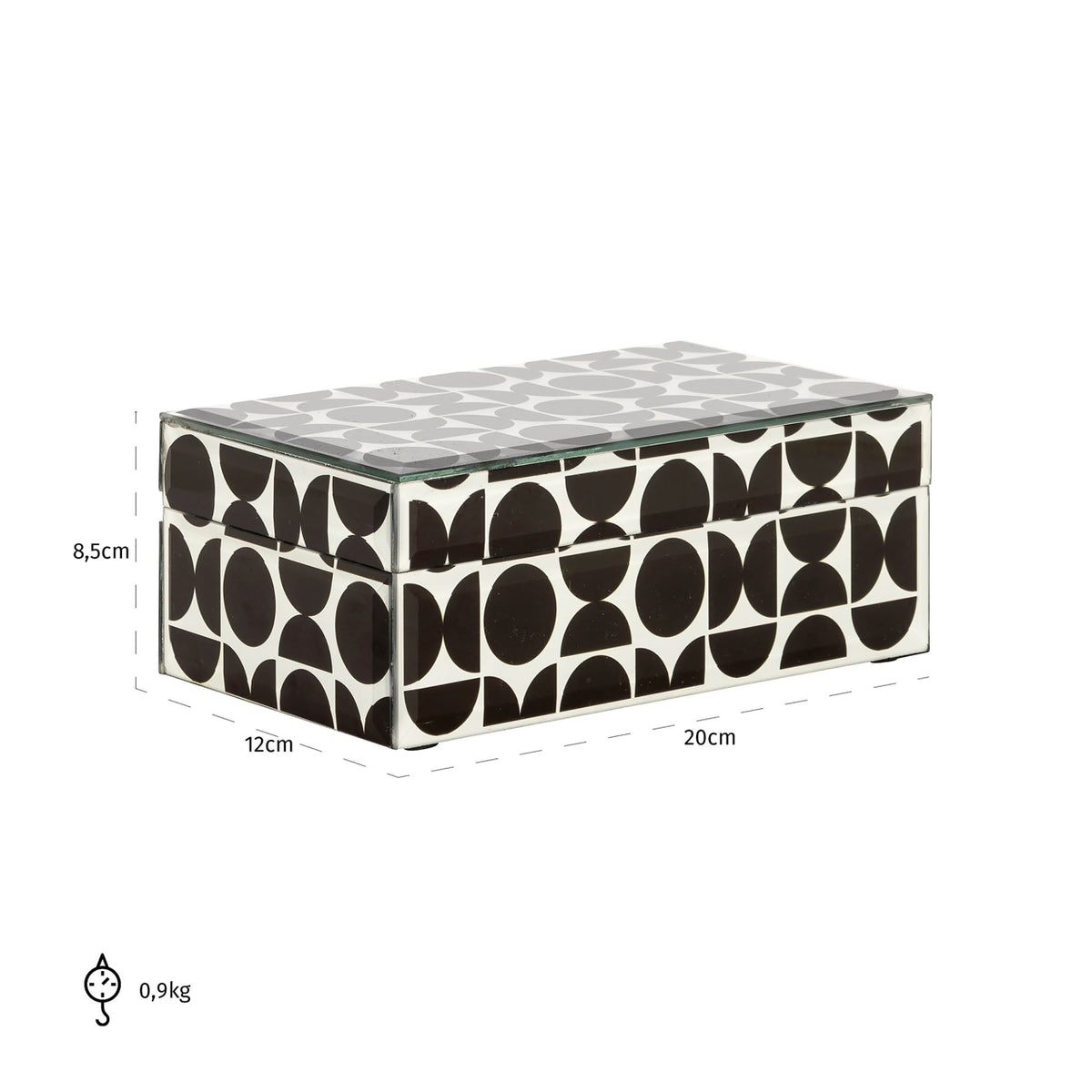 
Scatola portaoggetti di design «Vivian», diverse dimensioni - 12 × 20 × 8.5 cm