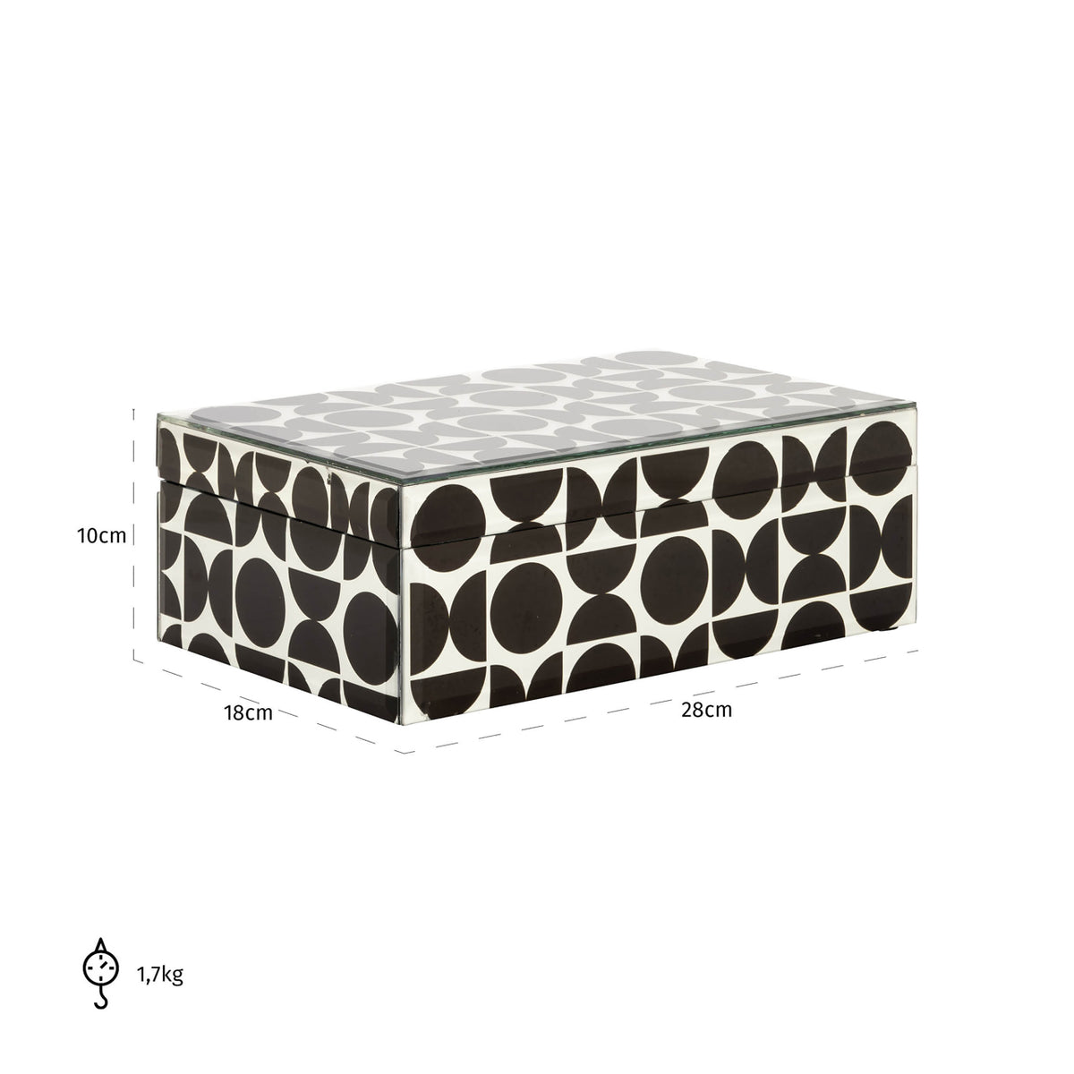 
Scatola portaoggetti di design «Vivian», diverse dimensioni - 18 × 28 × 10 cm