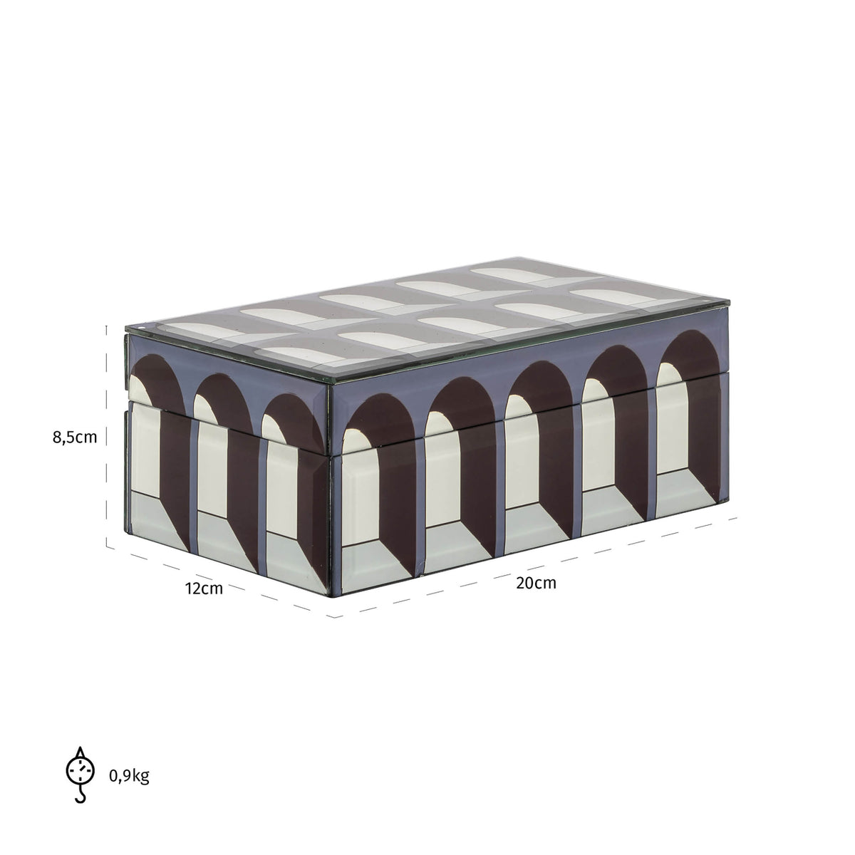 
Scatola portaoggetti di design «Vaya», diverse dimensioni - 12 × 20 × 8.5 cm