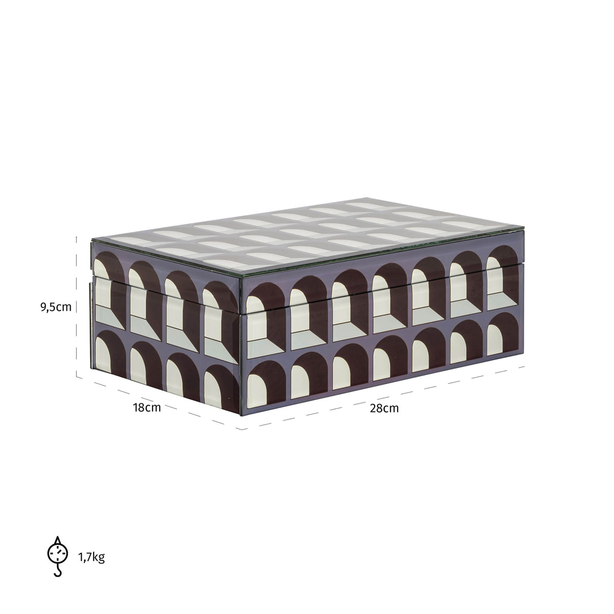 
Scatola portaoggetti di design «Vaya», diverse dimensioni - 18 × 28 × 9.5 cm