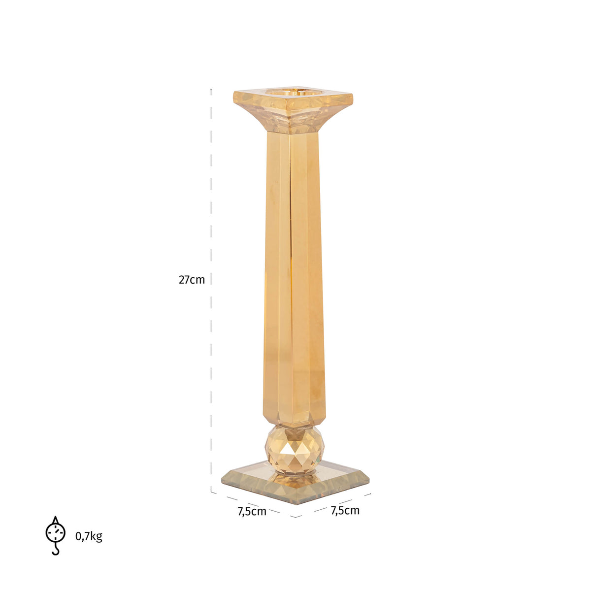 
Portacandele di design «Milou», varie dimensioni - 7.5 × 7.5 × 27 cm