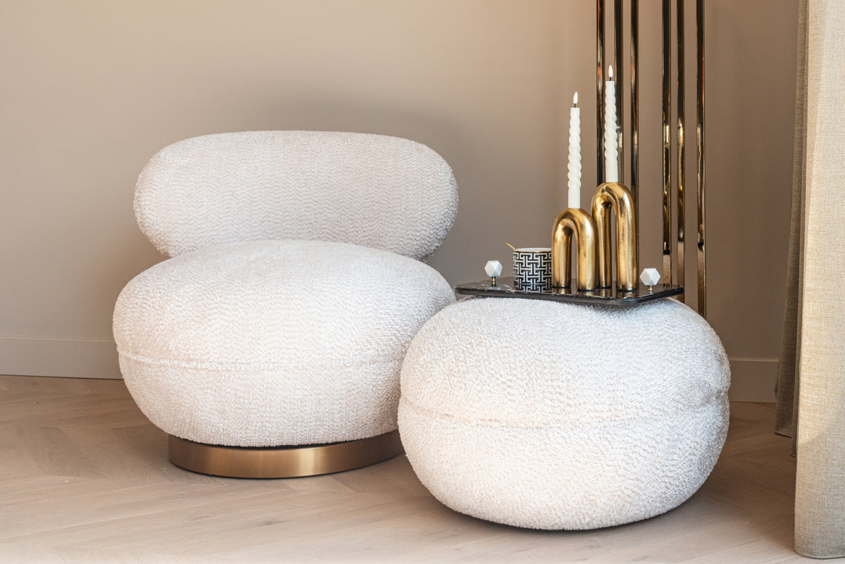 
Pouf design « Jace » Ø 65 cm - Crème délicieuse