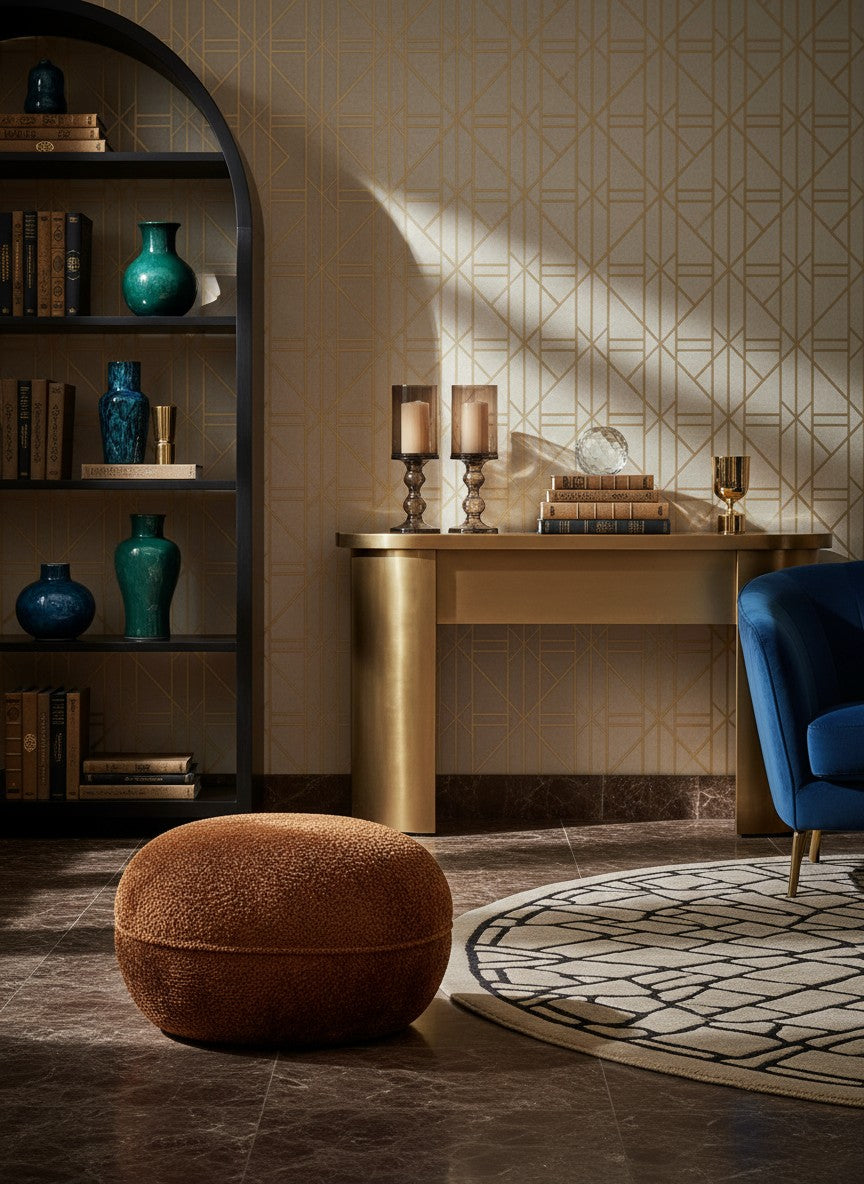 
Pouf design « Jace » Ø 65 cm - Belle cannelle